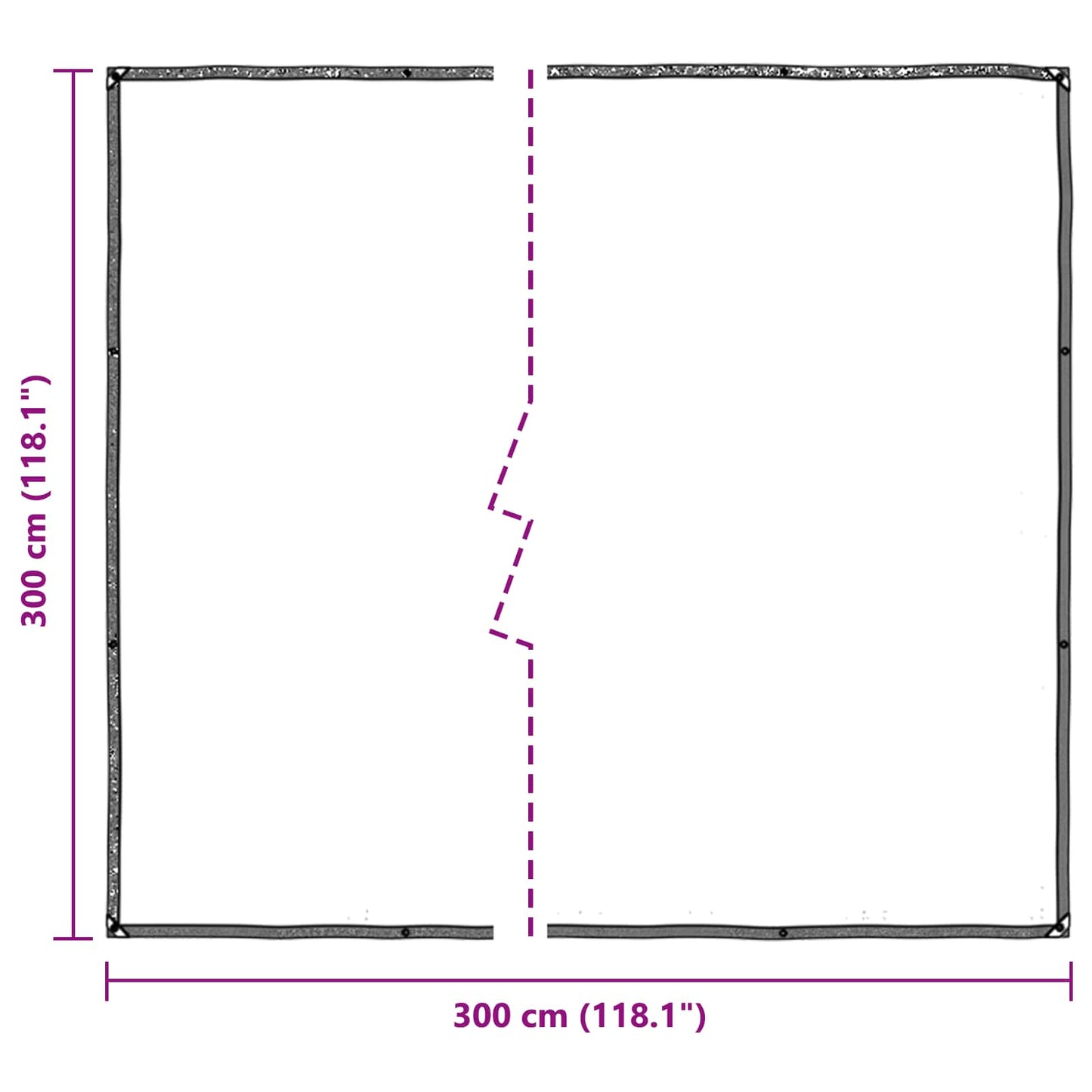 vidaXL Plant Cover Transparent 3 x 3 m PE