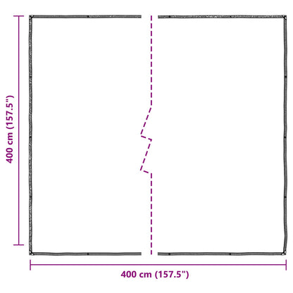 vidaXL Plant Cover Transparent 4 x 4 m PE