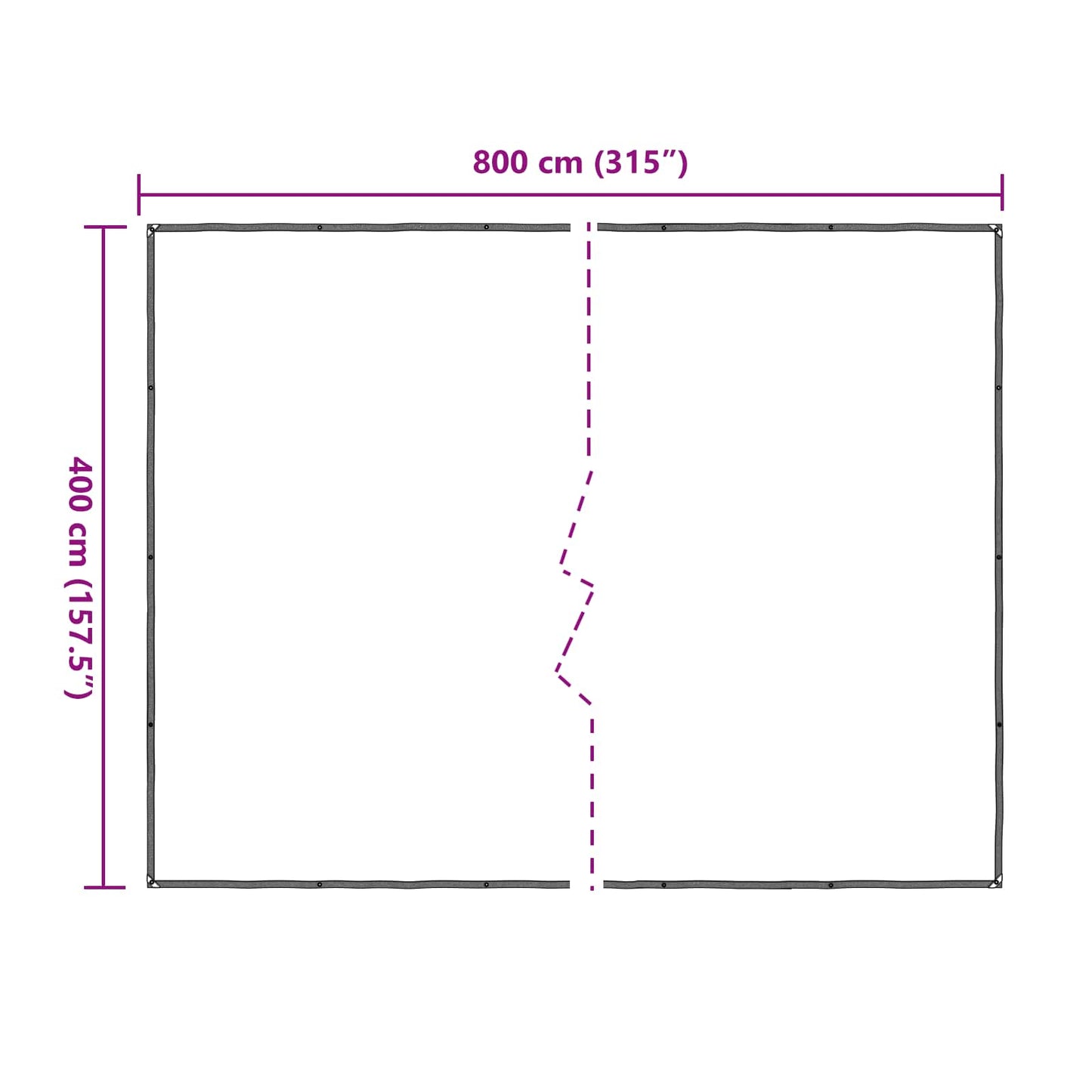 vidaXL Plant Cover Transparent 4 x 8 m PE