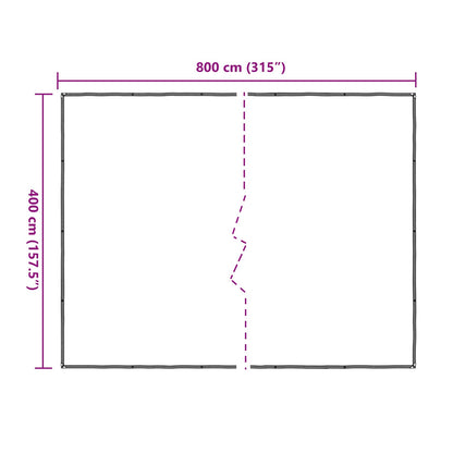 vidaXL Plant Cover Transparent 4 x 8 m PE