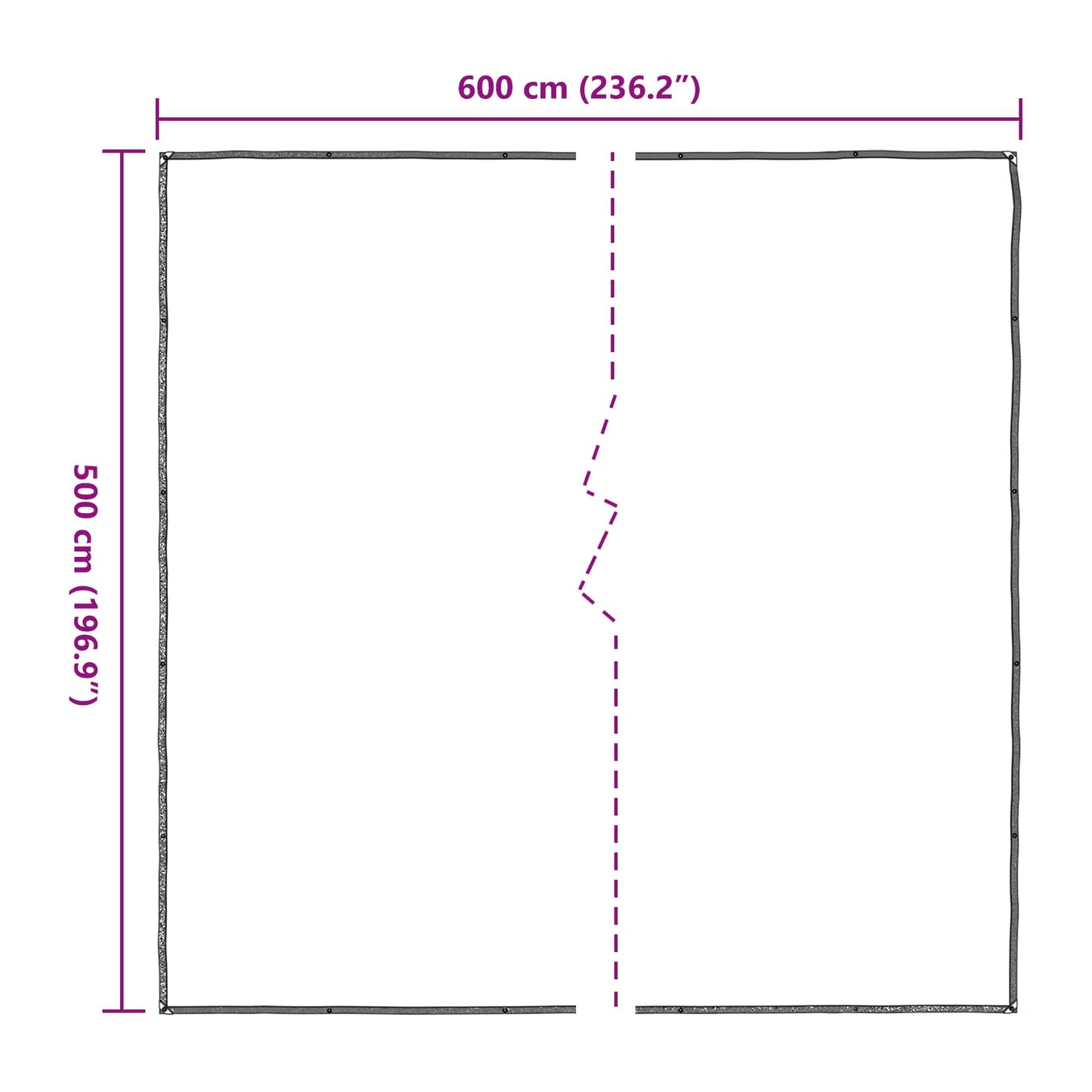vidaXL Plant Cover Transparent 5 x 6 m PE