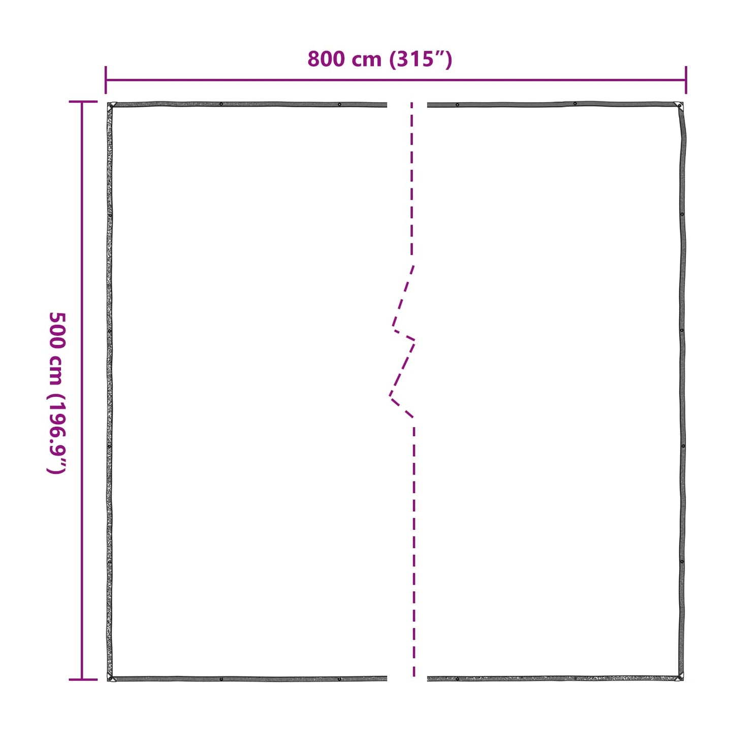 vidaXL Plant Cover Transparent 5 x 8 m PE