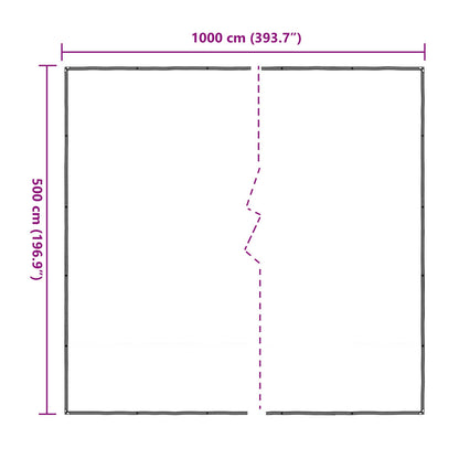 vidaXL Plant Cover Transparent 5 x 10 m PE