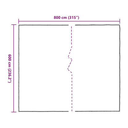 vidaXL Plant Cover Transparent 6 x 8 m PE