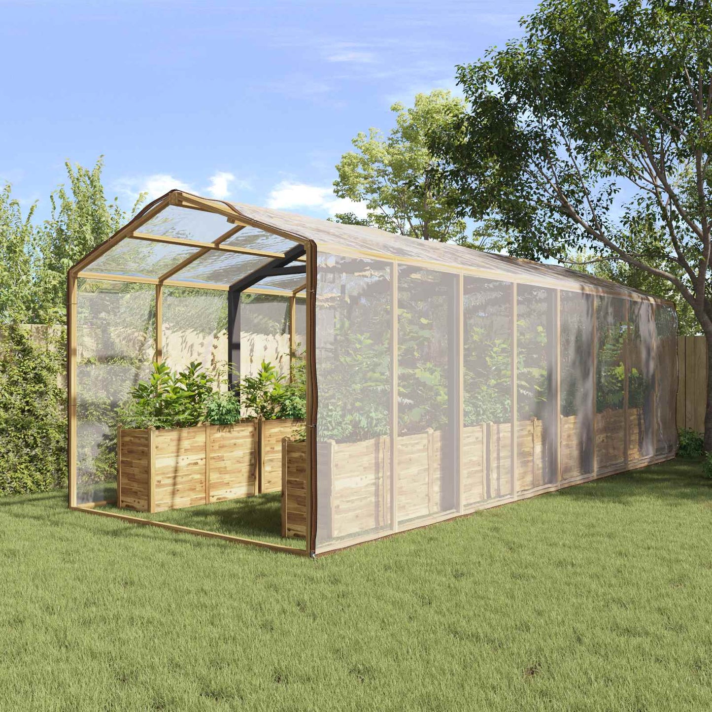 vidaXL Plant Cover Transparent 6 x 12 m PE
