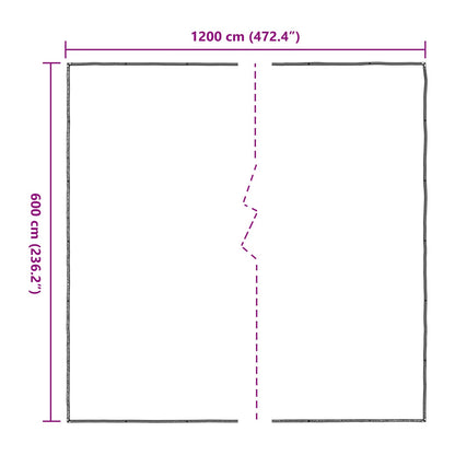 vidaXL Plant Cover Transparent 6 x 12 m PE