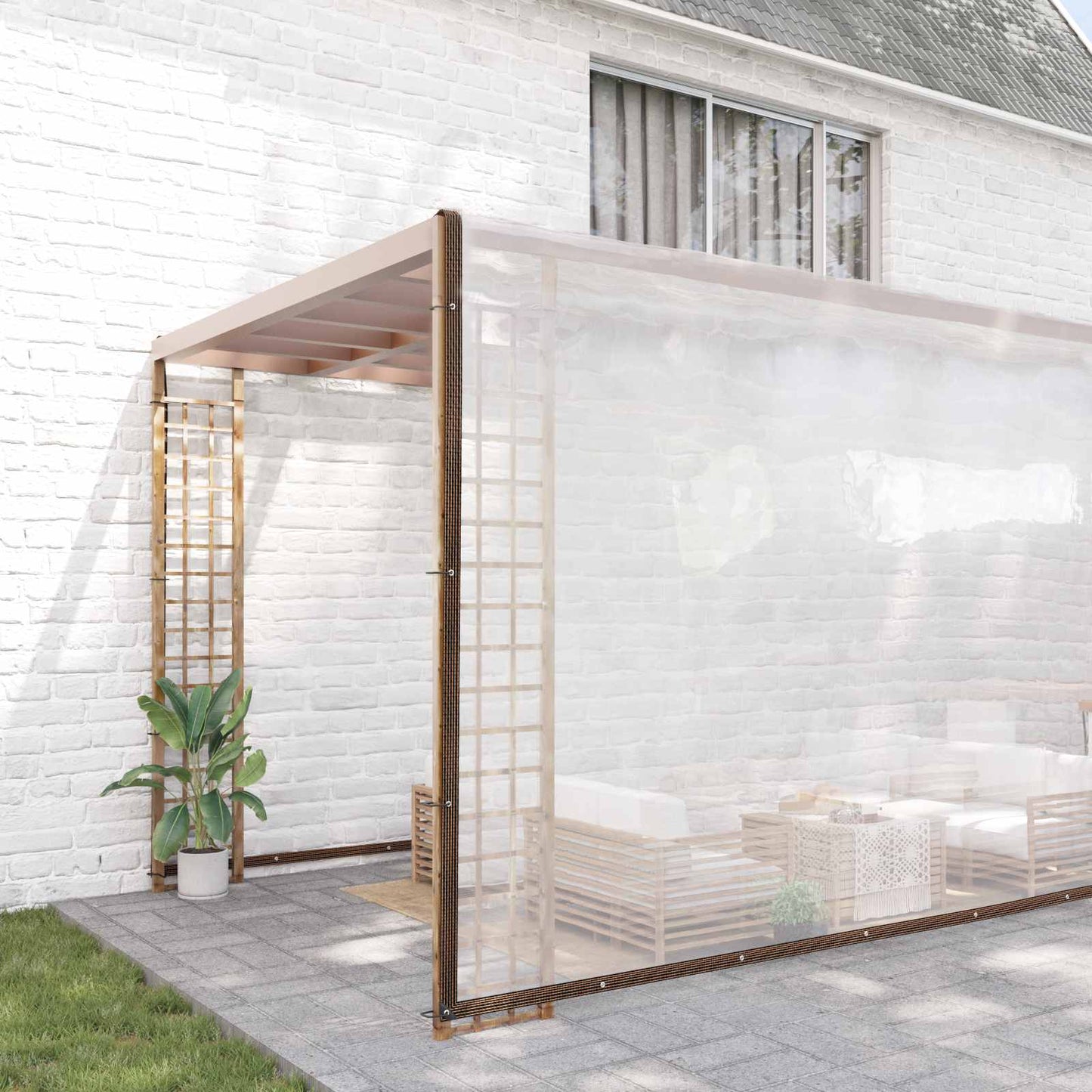 vidaXL Plant Cover Transparent 12 x 12 m PE