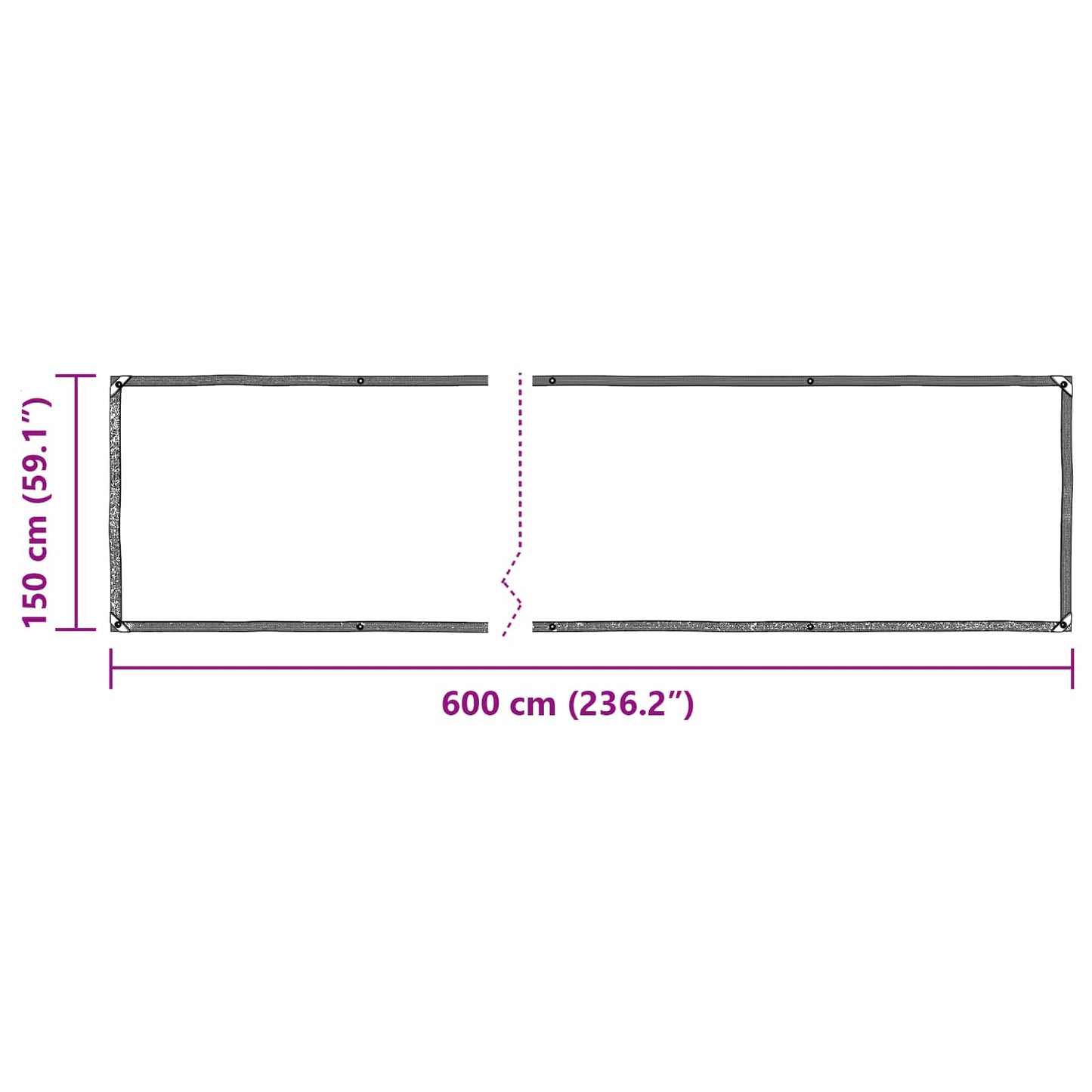 vidaXL Plant Cover Transparent 6 x 1.5 m PE
