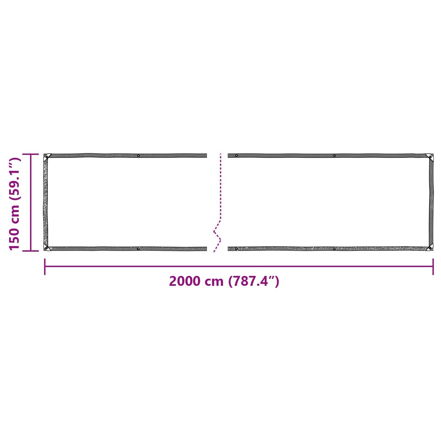 vidaXL Plant Cover Transparent 20 x 1.5 m PE