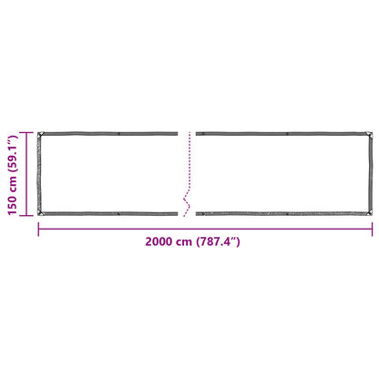 vidaXL Plant Cover Transparent 20 x 1.5 m PE