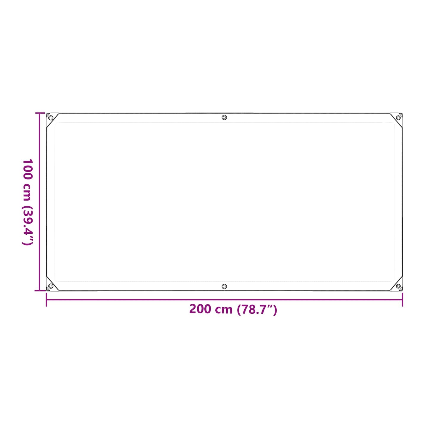 vidaXL Plant Cover Transparent 1 x 2 m PVC