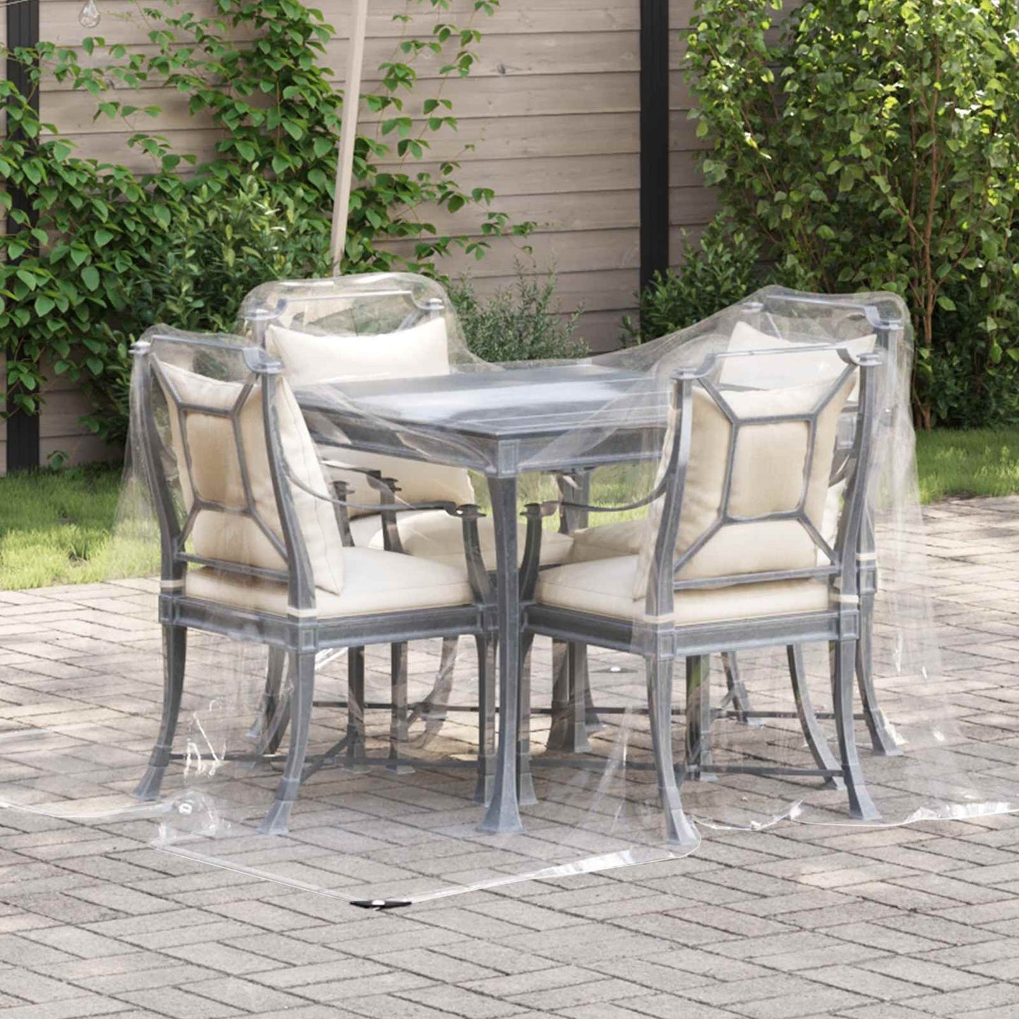 vidaXL Plant Cover Transparent 2 x 2 m PVC