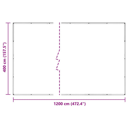 vidaXL Plant Cover Transparent 4 x 12 m PVC