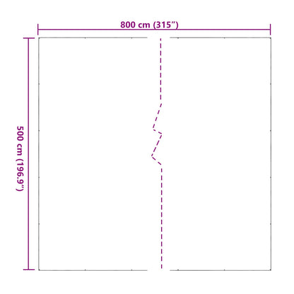 vidaXL Plant Cover Transparent 5 x 8 m PVC