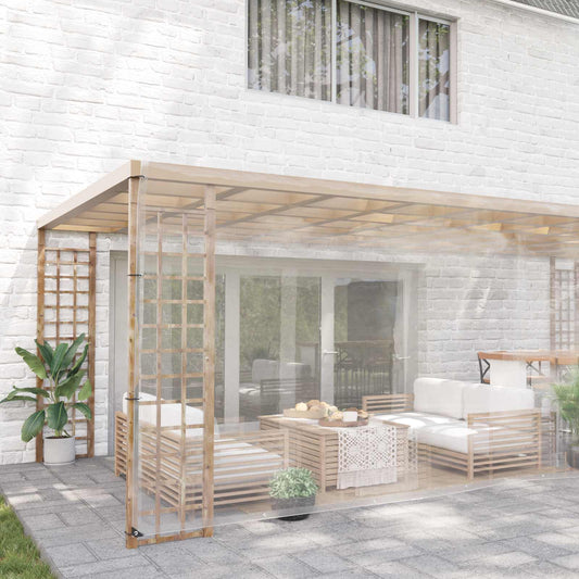 vidaXL Plant Cover Transparent 6 x 8 m PVC