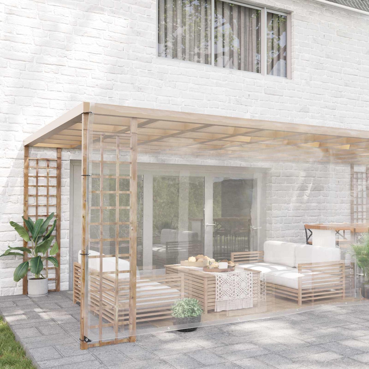 vidaXL Plant Cover Transparent 6 x 10 m PVC