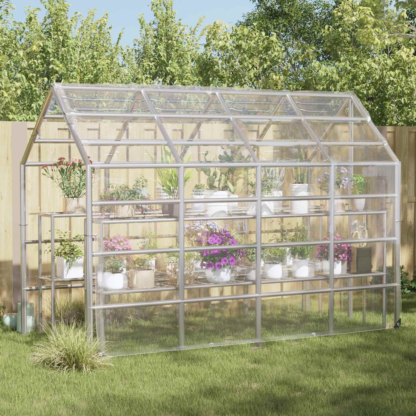 vidaXL Plant Cover Transparent 5 x 3.5 m PVC