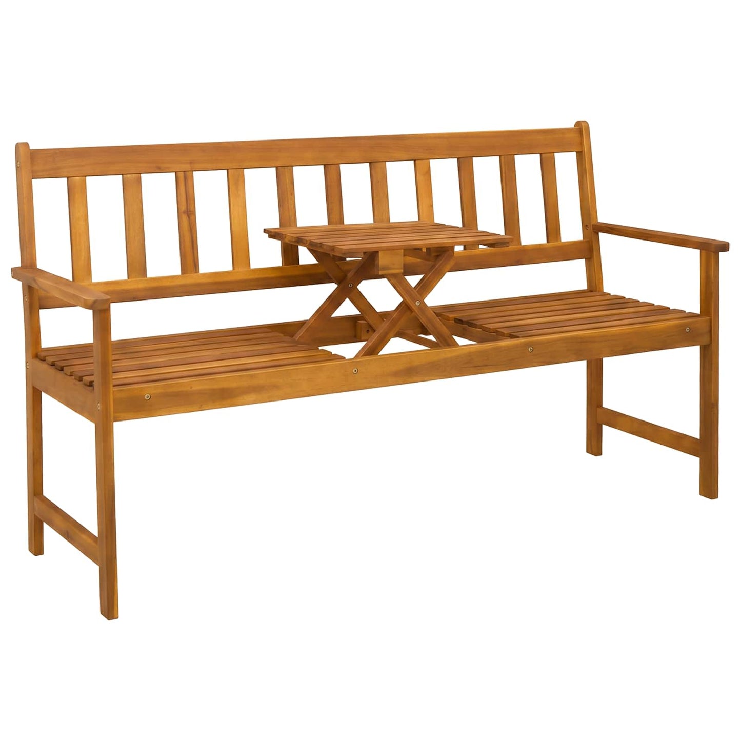 vidaXL Garden bench 158 x 55 x 89 cm Solid Acacia Wood Natural