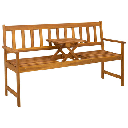 vidaXL Garden bench 158 x 55 x 89 cm Solid Acacia Wood Natural