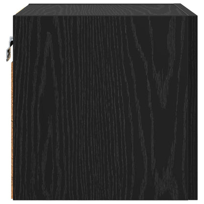 vidaXL Wall Mounted TV Cabinet 4 pcs Black Oak Engineered Wood