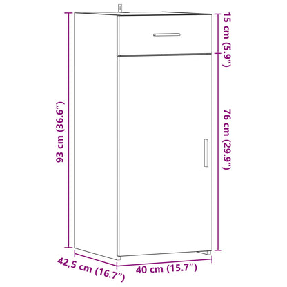 vidaXL Storage Cabinet Old Wood 40 x 42.5 x 93 cm Engineered Wood