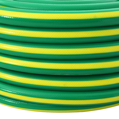 vidaXL Garden Hose 5-Ply Green and Yellow 3 / 4'' 50 m PVC