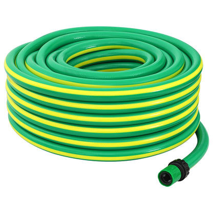 vidaXL Garden Hose 5-Ply Green and Yellow 3 / 4'' 50 m PVC