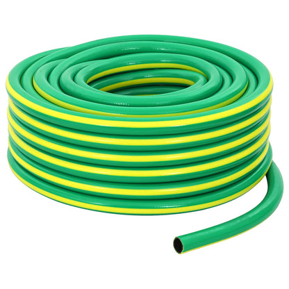 vidaXL Garden Hose 5-Ply Green and Yellow 3 / 4'' 50 m PVC