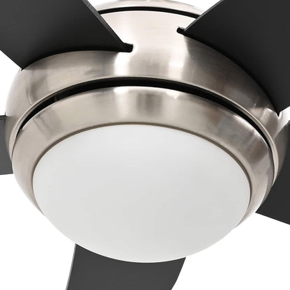 vidaXL Ceiling Fan with Light and Remote Control Ø 130 cm Black