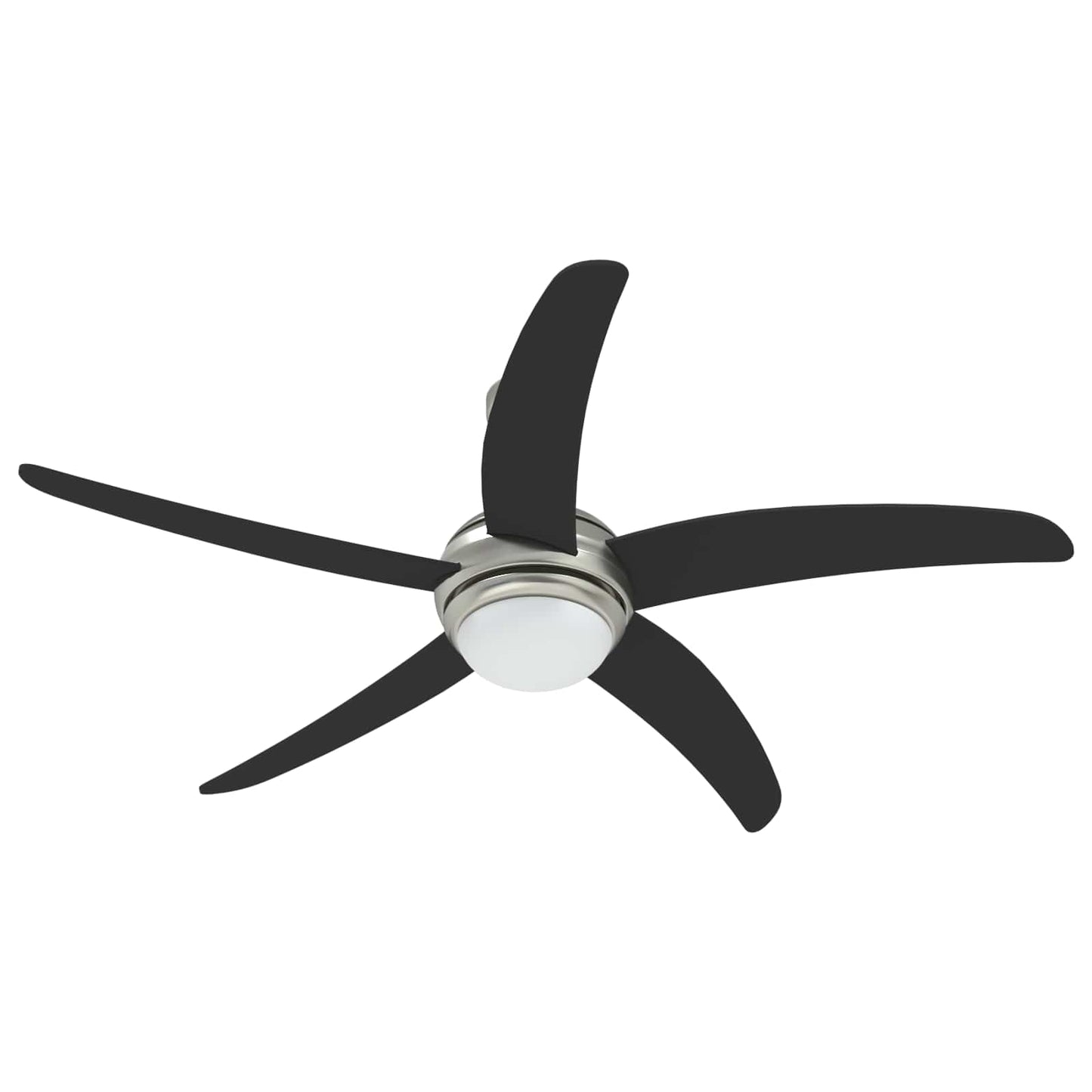 vidaXL Ceiling Fan with Light and Remote Control Ø 130 cm Black