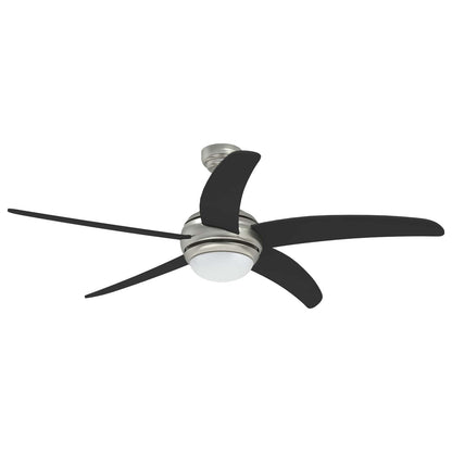 vidaXL Ceiling Fan with Light and Remote Control Ø 130 cm Black