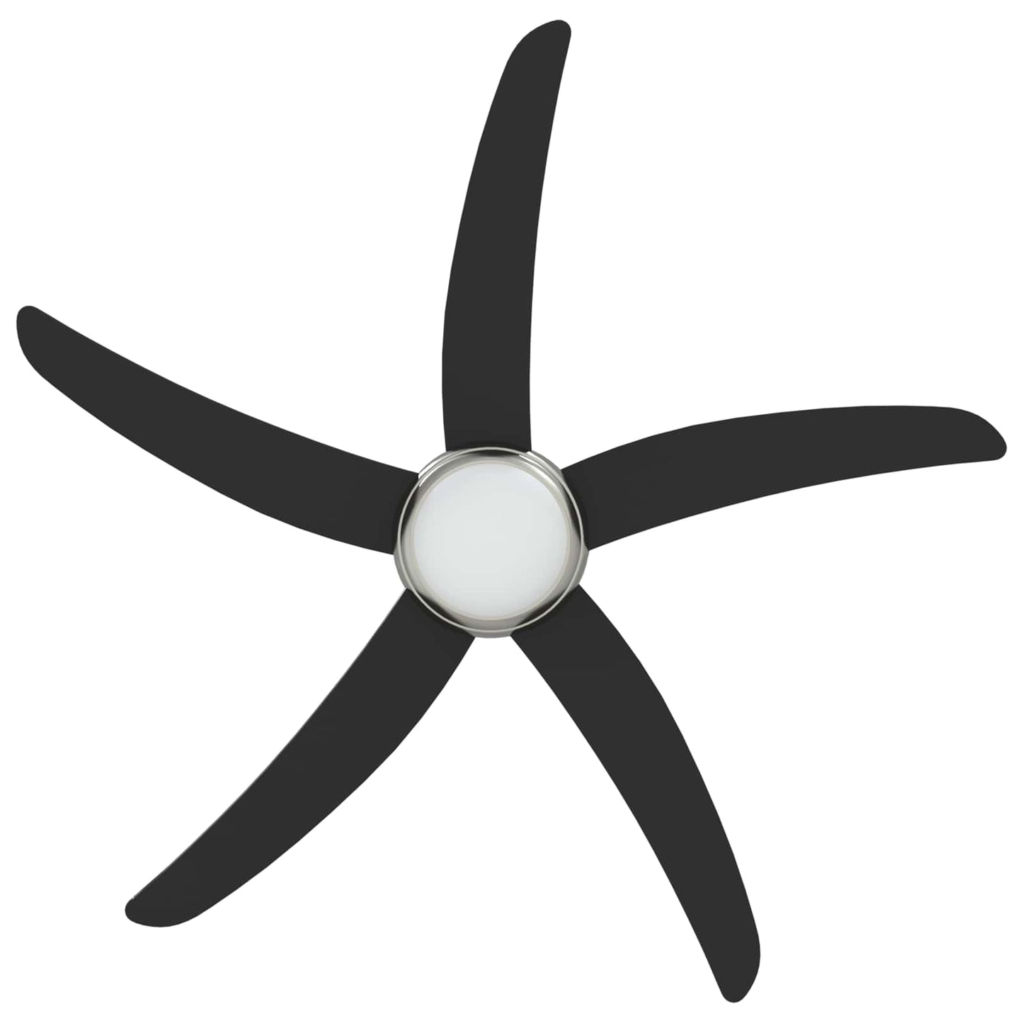 vidaXL Ceiling Fan with Light and Remote Control Ø 130 cm Black