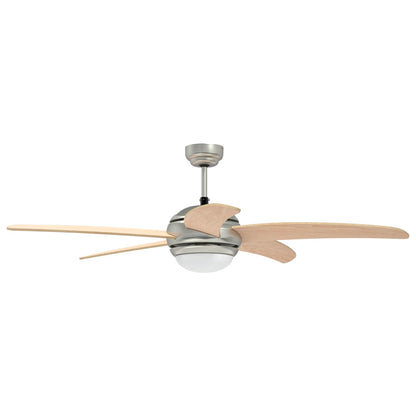 vidaXL Ceiling Fan with Light Ø 130 cm Sonoma