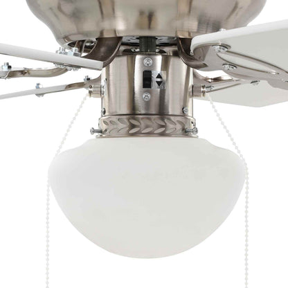 vidaXL Ceiling Fan with Light Ø 82 cm White