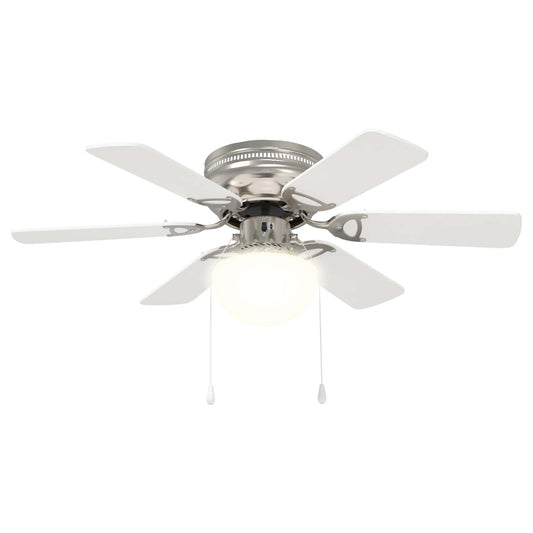 vidaXL Ceiling Fan with Light Ø 82 cm White