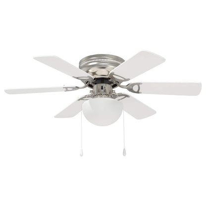 vidaXL Ceiling Fan with Light Ø 82 cm White