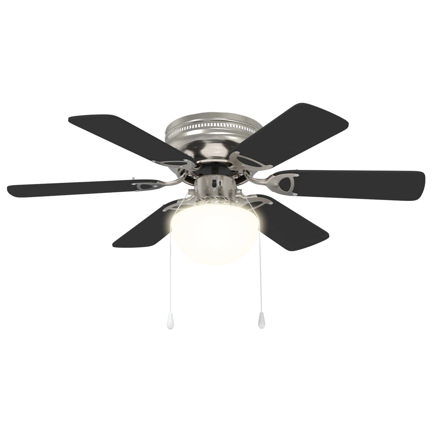 vidaXL Ceiling Fan with Light Ø 82 cm Black
