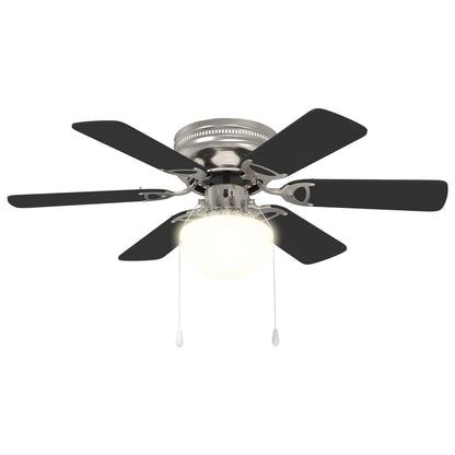 vidaXL Ceiling Fan with Light Ø 82 cm Black