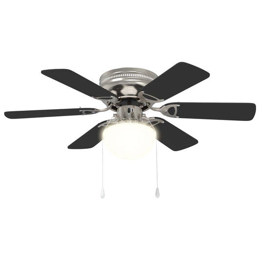 vidaXL Ceiling Fan with Light Ø 82 cm Black