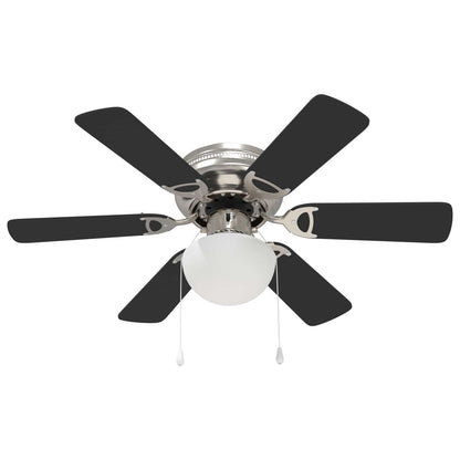 vidaXL Ceiling Fan with Light Ø 82 cm Black