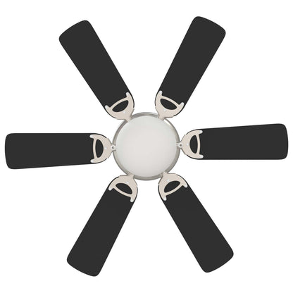 vidaXL Ceiling Fan with Light Ø 82 cm Black