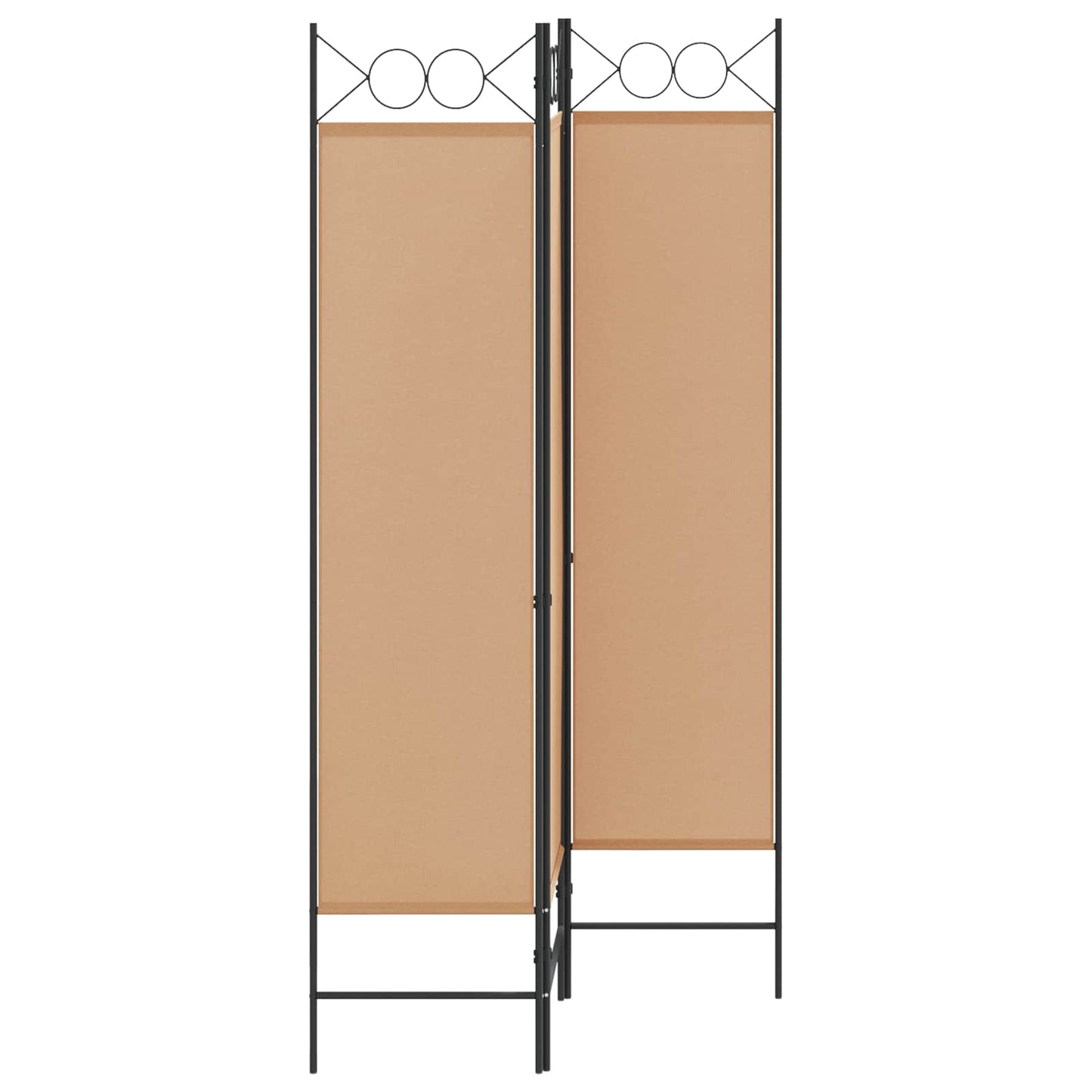 vidaXL 3-Panel Room Divider Beige 120 x 180 cm Fabric