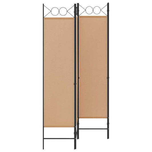 vidaXL 4-Panel Room Divider Beige 160 x 180 cm Fabric