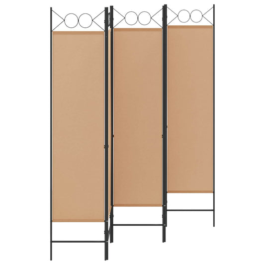 vidaXL 5-Panel Room Divider Beige 200 x 180 cm Fabric