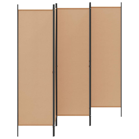 vidaXL 5-Panel Room Divider Beige 250 x 180 cm Fabric
