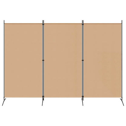 vidaXL 3-Panel Room Divider Beige 260 x 180 cm Fabric