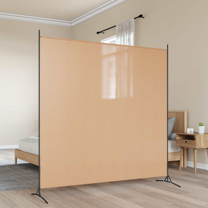 vidaXL Single Panel Room Divider Beige 175 x 180 cm Fabric