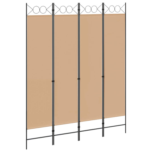 vidaXL Room Divider Beige 160 x 200 cm Fabric