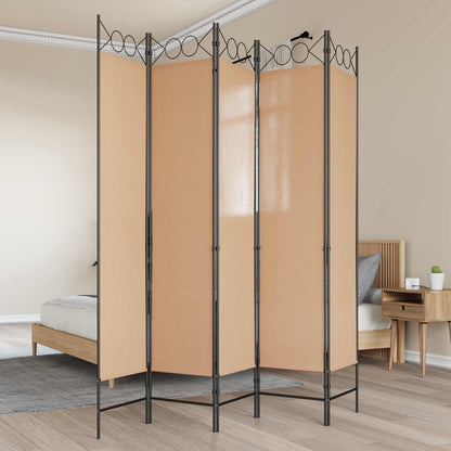 vidaXL Room Divider Beige 200 x 200 cm Fabric