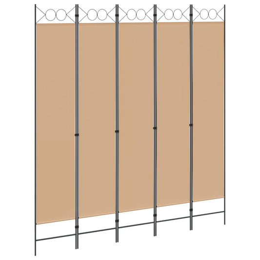 vidaXL Room Divider Beige 200 x 220 cm Fabric